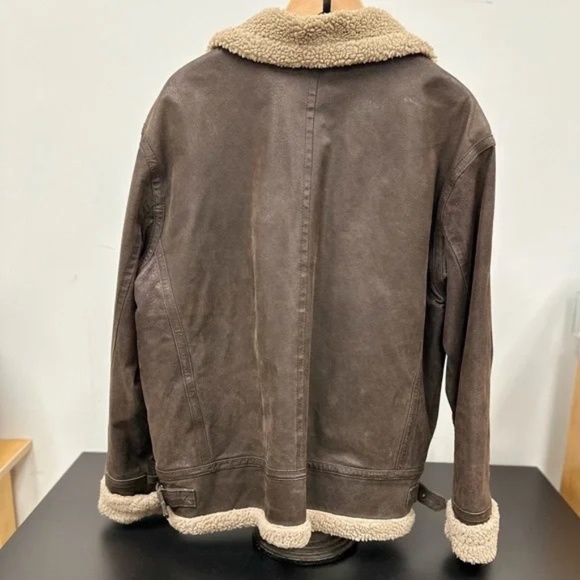 Royal Air Force XL men’s B3 style genuine leather, shearling jacket EUC - Picture 8 of 16